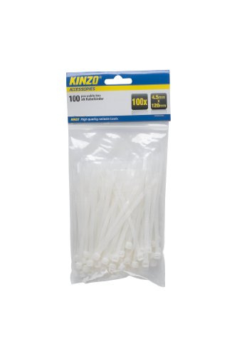 Kinzo 72113 Kabelbinder, Weiß von Kinzo