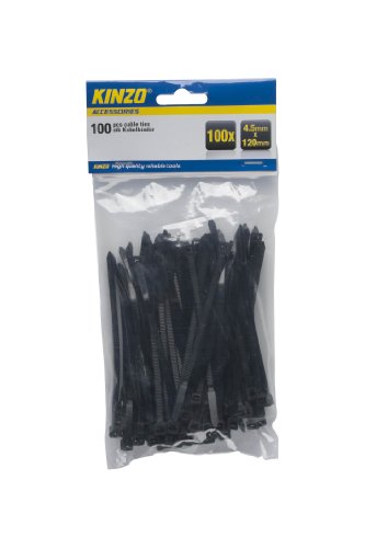 Kinzo 72114 Kabelbinder, 4,5 x 120 mm, 100 Stück von Kinzo