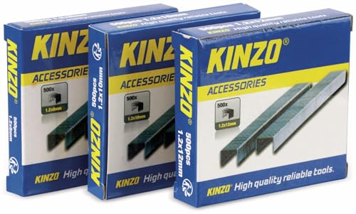 Kinzo 72181 Agraffe, 3 x 500 Teile Blau von Kinzo