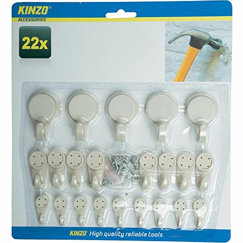 Kinzo 79743 Set Wandhaken mit Nägeln, 22-teilig von Kinzo