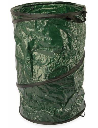 Kinzo Gartenabfallsack Faltbar - Laubsack 120L - Gartensack für Laub und Gartenabfälle - Laubsack mit Griffen - Leicht zu Verstauen - 45 x 75 cm - Kunststoff - Grün von Kinzo