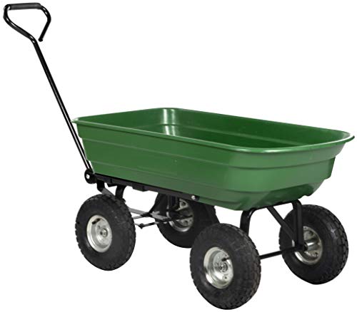 Kinzo Gartenkarre - Gartenwagen mit Kippfunktion - Bollerwagen - Handwagen 75 Liter - 200 kg Ladekapazität Garten Gartenkarre von Kinzo