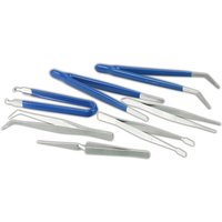 Packung mit 7 Präzisionsstahlpinzetten für Kinzo Tools von Kinzo