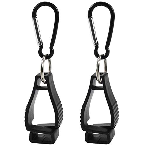 Kioiner 4 Stück Handschuhklammern, Handschuhe Halter mit Metall-Karabiner, Handschuhhalter Handschuh Clip, Halter Handschuhclips, Sicherheit Clip, für Handschuhe von Kioiner