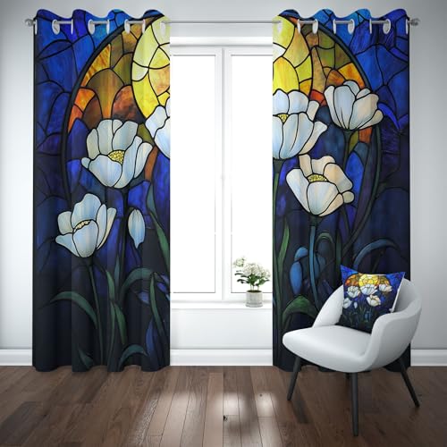 Kioldoq Blüten Pflanzen Vorhang Ösen Verdunkelung, Mohn Blumenmuster Vorhange 175x 140 cm, Floral Botanisch Blickdichte Gardinen Wohnzimmer 2er Set, Thermovorhang Kälteschutz Schlafzimmer Kioldoq Blüten Pflanzen Vorhang Ösen Verdunkelung, Mohn Blumenmuster Vorhange 175x 140 cm, Floral Botanisch Blickdichte Gardinen Wohnzimmer 2er Set, Thermovorhang Kälteschutz Schlafzimmer von Kioldoq