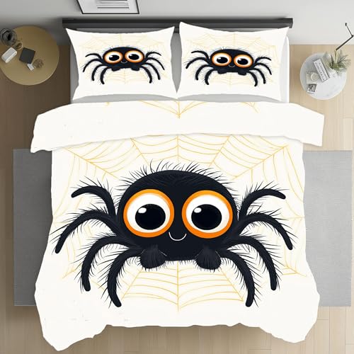 Kioldoq Halloween Spinnennetz Bettbezüge Sommer, Karikatur Spinne Bettwäsche 200x200 Mikrofaser, Kawaii Tier Deckenbezug 3 Teiliges, Wendebettwäsche Mit Reißverschluss Kissenbezug 80x80 cm Kioldoq Halloween Spinnennetz Bettbezüge Sommer, Karikatur Spinne Bettwäsche 200x200 Mikrofaser, Kawaii Tier Deckenbezug 3 Teiliges, Wendebettwäsche Mit Reißverschluss Kissenbezug 80x80 cm von Kioldoq