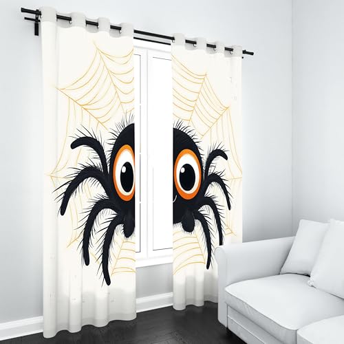 Kioldoq Halloween Spinnennetz Verdunkelungsvorhang Ösen, Karikatur Spinne Vorhang Blickdicht 2er Set, Tier Curtain Blackout Schlafzimmer, Thermovorhang Kälteschutz, Gardinen Wohnzimmer 215 x110 cm Kioldoq Halloween Spinnennetz Verdunkelungsvorhang Ösen, Karikatur Spinne Vorhang Blickdicht 2er Set, Tier Curtain Blackout Schlafzimmer, Thermovorhang Kälteschutz, Gardinen Wohnzimmer 215 x110 cm von Kioldoq