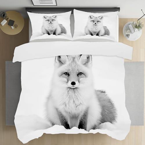Kioldoq Tier Winter Bettbezüge Sommer, Niedlich Fuchs Bettwäsche 200x200 Mikrofaser, Lebensecht Deckenbezug 3 Teiliges, Wendebettwäsche Mit Reißverschluss Kissenbezug 80x80 cm Kioldoq Tier Winter Bettbezüge Sommer, Niedlich Fuchs Bettwäsche 200x200 Mikrofaser, Lebensecht Deckenbezug 3 Teiliges, Wendebettwäsche Mit Reißverschluss Kissenbezug 80x80 cm von Kioldoq