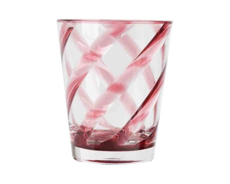 Kiom Becher Trinkglas Acryl 9x11 Spirale Cyclamen Transparent, Kunststoff von Kiom