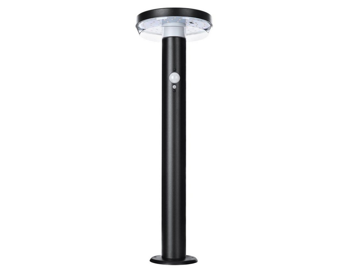 Kiom LED Außen-Stehlampe Solar Wegeleuchte Piran 50cm schwarz Sensor 600 lm, Bewegungsmelder und Dauerlicht, LED, LED-Leuchtmittel fest verbaut, warmweiß von Kiom