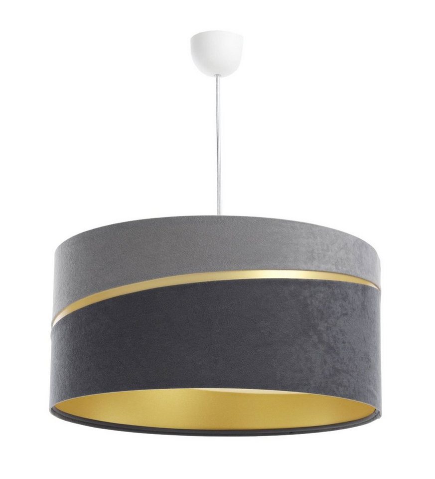 Kiom Pendelleuchte Hängeleuchte Enrik P grey, darkgrey & gold Ø 40 cm, für wechselbare Leuchtmittel, Leuchtmittel nicht inklusive, Leuchtmittel abhängig von Kiom