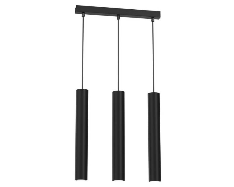 Kiom Pendelleuchte Hängeleuchte Gilon P3 schwarz 3x GU10 60 cm, für wechselbare Leuchtmittel, Leuchtmittel nicht inklusive, Leuchtmittel abhängig von Kiom