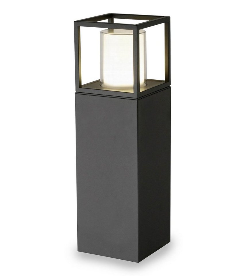 Kiom Pollerleuchte LED Wegeleuchte Berno 50 cm schwarz 10 W 3000K, puristisches Design, LED, LED-Leuchtmittel fest verbaut, warmweiß von Kiom