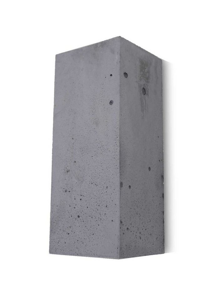 Kiom Wandleuchte Beton-Wandleuchte Guro anthrazit H: 25 cm, UpDown Lichtabstrahlung, Leuchtmittel nicht inklusive, Leuchtmittel abhängig von Kiom