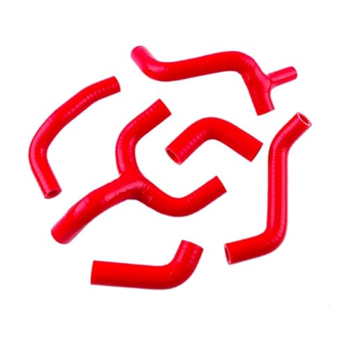 1set for SMS 630 TE630 2010 2011 Hohe Leistung Motorrad Kühler Schläuche Kit Silikon Rohre Rohre SMS630 6pcs(Red) von KiooS