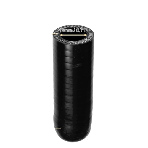 6mm-32mm ID 80mm lange Silikonschlauchkappe Ansaugschlauch Endstopfen mit Klemme for Kühlmittelheizung Bypass Vakuum Wasseranschluss(18mm ID) von KiooS