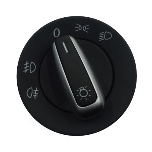 Fensterschalter Chrom europäischer scheinwerferschalter/Compatible With Vw. Golf 5 6. GTI. MK5 MK6 Jetta 5 6 Passat B6 Touran Sitz Alhambra OEM 5ND 941 431 A Autoteile(Headlight Switch) von KiooS