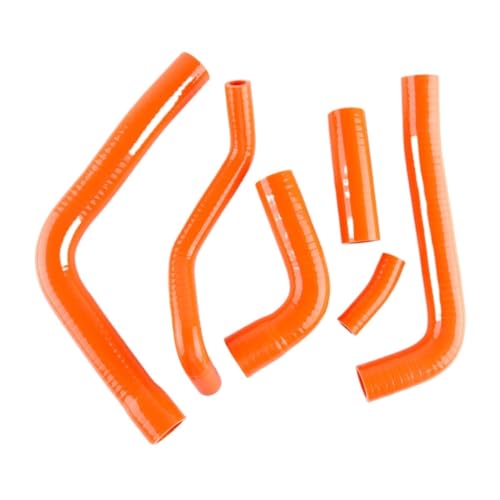 For 1999–2002 kompatibel mit YZF R6 YZF-R6 2000 2001 Kühler-Kühlmittelschläuche-Set, Silikonschläuche, 6 Stück(Orange) von KiooS
