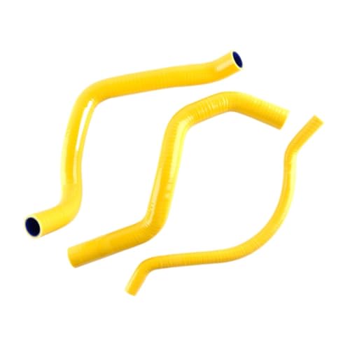 Kompatibel mit GSXR 750 GSX R GSXR750 2000 2001 2002 2003 Kühler-Kühlmittelschlauch-Silikonschlauch-Set, 3-teilig, 10 Farben(Yellow) von KiooS