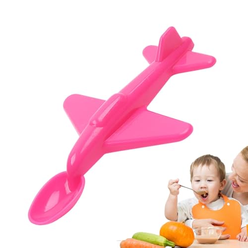 Kioriur Suppenlöffel für kleine Flugzeuge, Löffel in Form eines kleinen Flugzeugs, Cartoon-Design, günstig gezeichnet von Kioriur