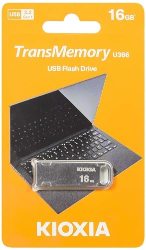 KIOXIA TransMemory U366 USB Flash Drive 16GB 3.0 USB Dateiübertragung auf PC/MAC LU366S016GG4 Metallic KIOXIA TransMemory U366 USB Flash Drive 16GB 3.0 USB Dateiübertragung auf PC/MAC LU366S016GG4 Metallic von KIOXIA