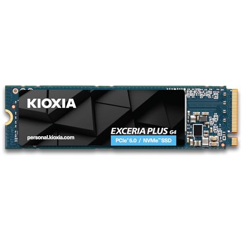 KIOXIA EXCERIA Plus G4 – 1TB M.2 2280 NVMe SSD – PCIe 5.0, bis zu 10000/7900 MB/s Lesen/Schreiben – Internes Hochgeschwindigkeitslaufwerk für Notebook, Laptop, Desktop-PC, Gaming, Videobearbeitung KIOXIA EXCERIA Plus G4 – 1TB M.2 2280 NVMe SSD – PCIe 5.0, bis zu 10000/7900 MB/s Lesen/Schreiben – Internes Hochgeschwindigkeitslaufwerk für Notebook, Laptop, Desktop-PC, Gaming, Videobearbeitung von KIOXIA