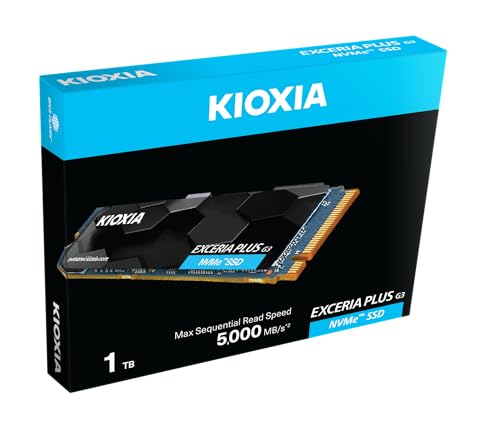 KIOXIA Exceria Plus G3 1TB Disco SSD 5000MB/S NVMe PCIe 4.0 M.2 Gen4 von KIOXIA