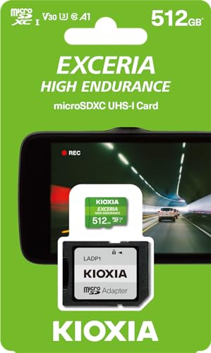 Kioxia Micro SD 512 GB EXCERIA HIGH Endurance UHS-I C10 R98 MIT Adapter von KIOXIA