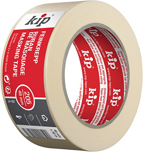 Kip Maler-Kreppband, 5 Tage, Breite 48 mm x 50 m, rückstandsfrei entfernbar, zum Malen und Dekorieren, 5 cm, für den professionelle Dekorateure und Heimwerker, für Wände, Innenbereich, zum Sprühen von kip