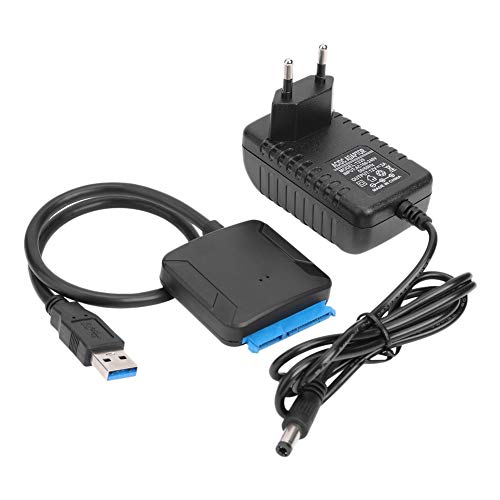 Kipebep USB zu Sata Daten Kabel, 2,5/3,5 USB3.0 Einfache Laufwerk Kabel Sata Festplatten Adapter Kabel (EU Stecker) von Kipebep