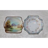 Paar Antike Nippon Schalen | Vintage Handbemalte Paar Antike Nippon Schalen | Vintage Handbemalte von KipekeeFinds