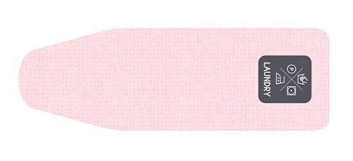 BÜGELBRETTBEZUG Muleton 140x50cm mit Zugkordel Schaumstoffpolsterung Anthrazit Grau Bügeltischbezug Vintage Look Bezug Bügelbrett Bügeltisch 2-Varianten (Rosa-19) von Kipit