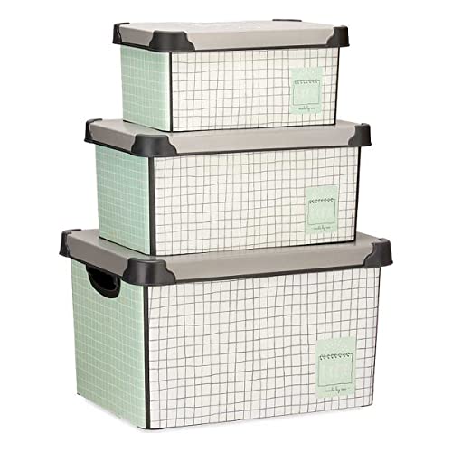 Kipit Set mit stapelbaren Aufbewahrungsboxen, bunt, Estándar Kipit Set mit stapelbaren Aufbewahrungsboxen, bunt, Estándar von Kipit