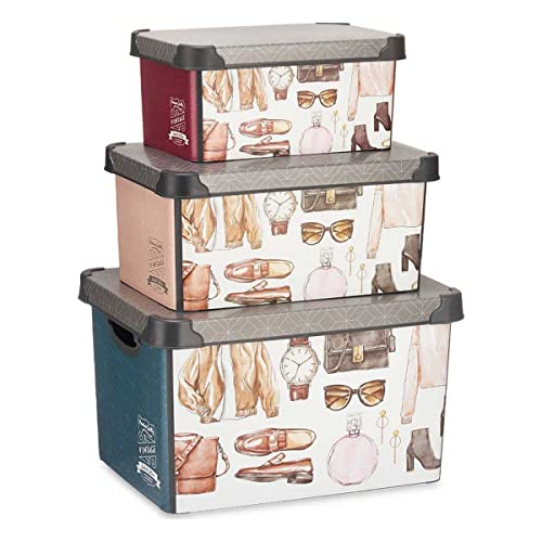Kipit Stapelbare Organizer-Boxen Set, Kunststoff, bunt, Estándar Kipit Stapelbare Organizer-Boxen Set, Kunststoff, bunt, Estándar von Kipit