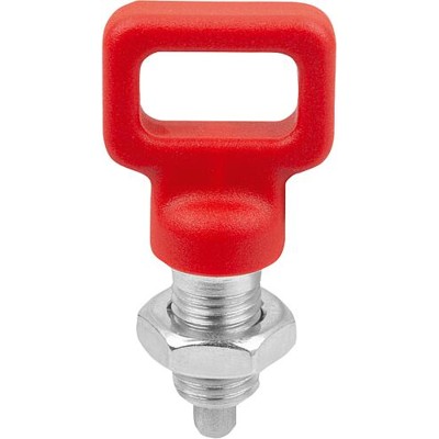 ARRETIERBOLZEN MIT ÖSENGRIFF GR.3 D1=M16, D=8, FORM:B O.RASTNUT, M.KONTERMUTTER, STAHL UNGEHÄRTET, ARRETIERBOLZEN MIT ÖSENGRIFF GR.3 D1=M16, D=8, FORM:B O.RASTNUT, M.KONTERMUTTER, STAHL UNGEHÄRTET, von Kipp