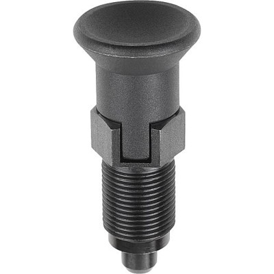 ARRETIERBOLZEN PREMIUM MIT ZYL. ARRETIERSTIFT GR.2 D1=M12X1,5, D=6, FORM:C MIT RASTNUT OHNE KONTERMUTTER, von Kipp