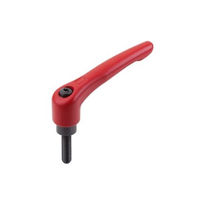 KLEMMHEBEL GR.4 M12X20, STAHL ROT RAL3003 SEIDENMATT, KOMP:STAHL BRÜNIERT von Kipp