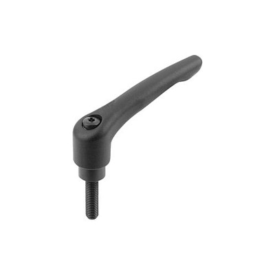 KLEMMHEBEL GR.5 M16X50, STAHL SCHWARZ RAL9005 SEIDENMATT, KOMP:STAHL BRÜNIERT von Kipp