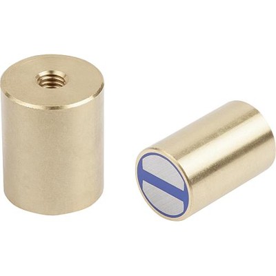 MAGNET STABGREIFER, RUND, D=32, D1=M06, FORM:B, NDFEB, KOMP:MESSING von Kipp