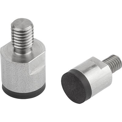 MAGNET STABGREIFER D1=M06 H=16 NDFEB, RUND, KOMP:GUMMI, D=13 von Kipp