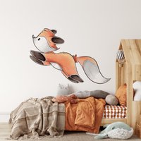 Aufkleber Fuchs, Wandtattoo Für Kinder, Kinderzimmer, Wald, Großes Kinderzimmer von KiraArtDecals