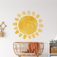 Aufkleber Für Baby & Kind, Wandaufkleber Sonne, Große Wand Aufkleber, Modernes Wandtattoo, Wandbild Kreis Wandbild, Sonne Wandtattoo von KiraArtDecals