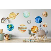 Kinderzimmer Aufkleber, Jungen Aufkleber Kinderzimmer, Planeten Wandaufkleber von KiraArtDecals