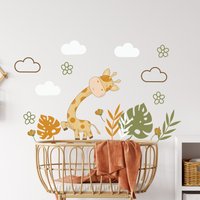 Wandtattoo Giraffe, Niedliches Tier Aufkleber, Wandaufkleber Kinderzimmer, Mädchen, Baby An Bord von KiraArtDecals