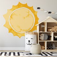 Wohnheim Wandbild, Aquarell Sonne, Sonne Wandtattoo, Aufkleber, Sommer Wanddekor, Wandtattoos, Boho Wanddekor von KiraArtDecals