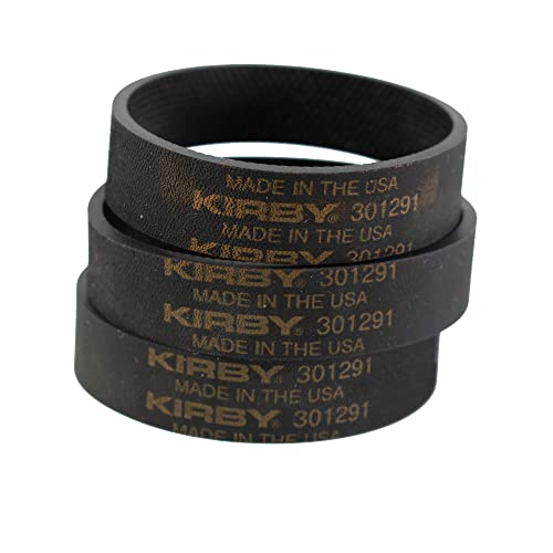 Kirby Ribbed Vacuum Cleaner Belt, Fits: all Kirby upright vacuum cleaners 1960 to present, Kirby Number on belt 301291, 3 belts in pack by Kirby von Kirby