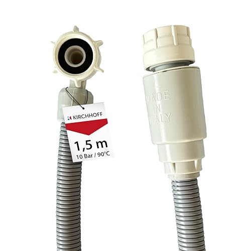 KIRCHHOFF 98657210 Waschmaschinenschlauch 1,5m, Zulaufschlauch mit 3/4" x 3/4" IG für Waschmaschine oder Spülmaschine, Wasserschlauch mit Aquastop KIRCHHOFF 98657210 Waschmaschinenschlauch 1,5m, Zulaufschlauch mit 3/4" x 3/4" IG für Waschmaschine oder Spülmaschine, Wasserschlauch mit Aquastop von Kirchhoff