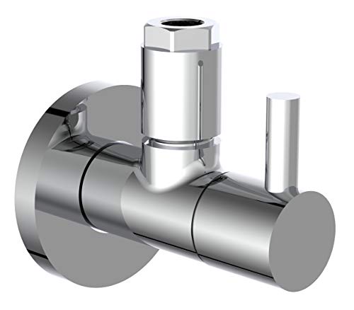 Kirchhoff Design Universal Eckventil mit Schnellverschluss, Eckregulierventil für Kalt- und Warmwasserleitungen, 98166110, Chrom von Kirchhoff
