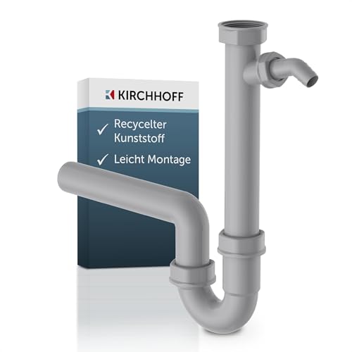 KIRCHHOFF ECO-SAVE Siphon Küchenspüle, Abfluss für Spüle Küche aus recyceltem Kunststoff, Ablaufgarnitur mit Anschluss für Waschmaschine oder Geschirrspüler 98831349, Grau KIRCHHOFF ECO-SAVE Siphon Küchenspüle, Abfluss für Spüle Küche aus recyceltem Kunststoff, Ablaufgarnitur mit Anschluss für Waschmaschine oder Geschirrspüler 98831349, Grau von Kirchhoff