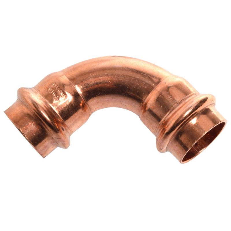 Kirchhoff CU-Bogen 90° 2 Muffen Blank 15 mm 10 Stück von Kirchhoff